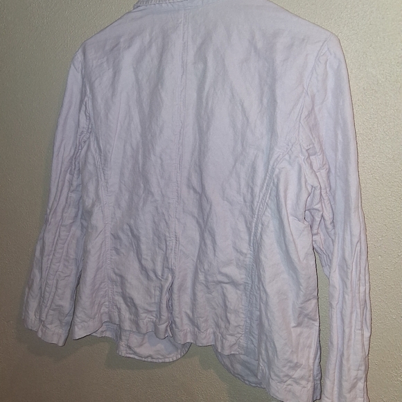J. Jill Cotton Blend Lightwright Light Purple Blazer LP - Picture 7 of 7